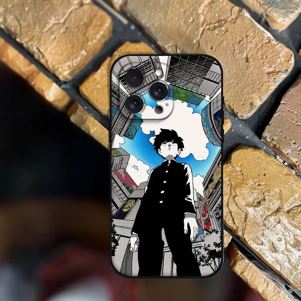 R-Mob D-psycho 100 Capa de telefone preta para iPhone 17/16/15/13/14 Pro Max/ 11Plus/X/Xr/Xs Max/12mini modelos compatíveis