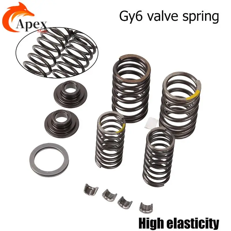 Gy6 valve spring kit has strong fatigue resistance. Good quality can meet the high-frequency operation of the engine