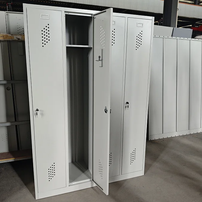 خزانة ملابس حديدية حديثة رخيصة الثمن مكونة من 4 أبواب مطبوعة على شكل ألميرا معدنية معدنية لخزانة الملابس #3