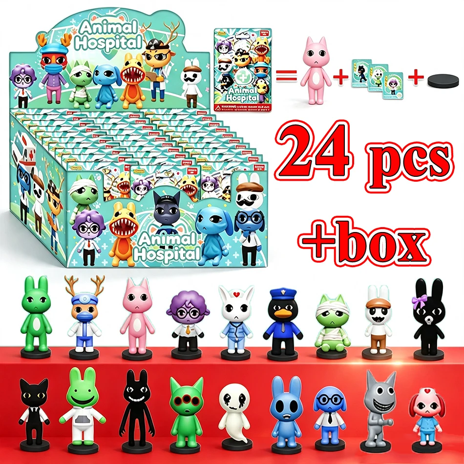 2-24 Stück Anime Blind Box 3,2-Zoll Horror Tierklinik Serie Blind Box Charakter Handheld PVC Modell Ornament Weihnachtsgeschenk