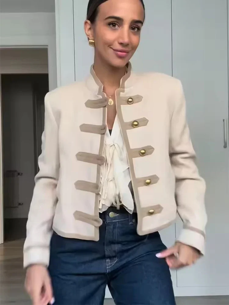 

Long Sleeve Jackets Coat Chic Rope Knot Buckle Female High Street Casual Outerwear ﻿ Women Jacket 2025 New Autumn Fashion