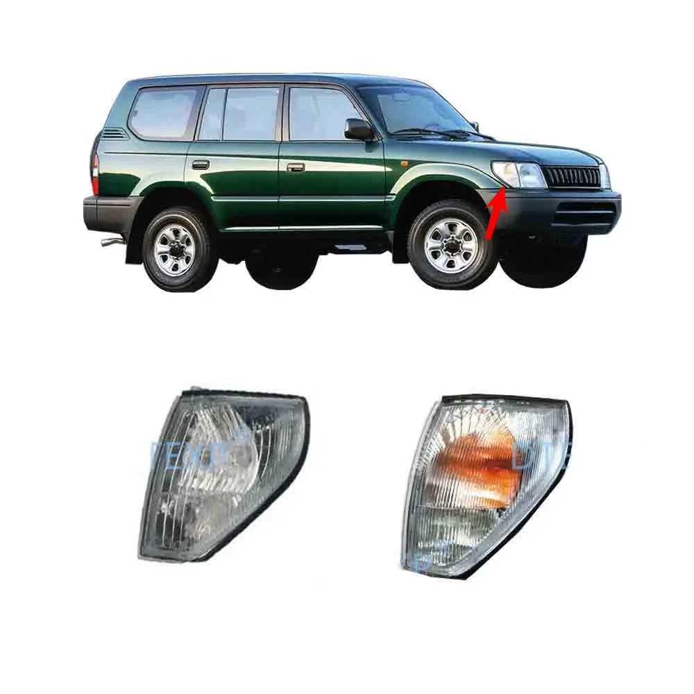 

1 Pcs Yellow or Crystal Front Corner Lamp for Toyota Land Cruiser Lc90 1997-2003 2700 3400 Clearance Lights Warning Lights