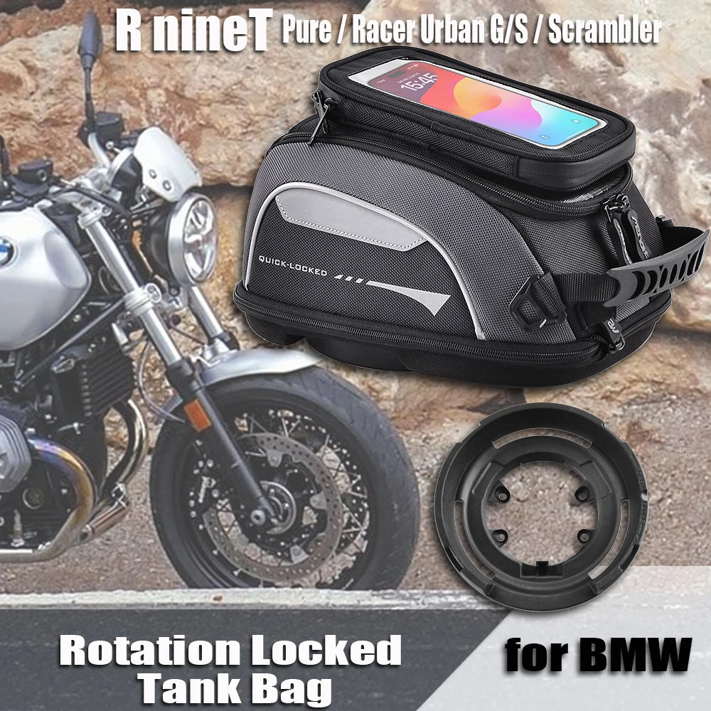 Tank Bag for BMW R NineT Sport Urban G/S Racer Scrambler Rotation Locked  Anti Theft Fuel Luggage Carrie Top Case Waterproof