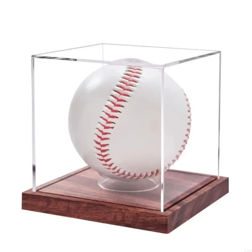 

Quality Acrylic Baseball Display Case With Base Dustproof Baseball Box Transparent Scratch Resistant Baseball Holder Softball