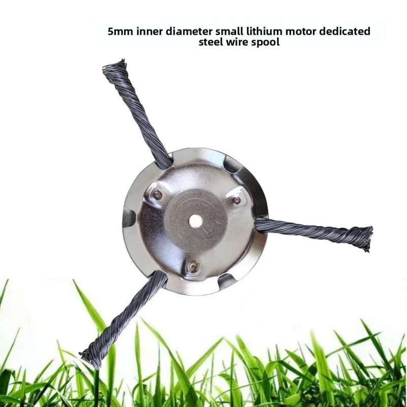 New Lithium Powered Steel Wire Trimmer, Steel Cord Weeding Attachment, Garden Lawn Maintenance Accessory