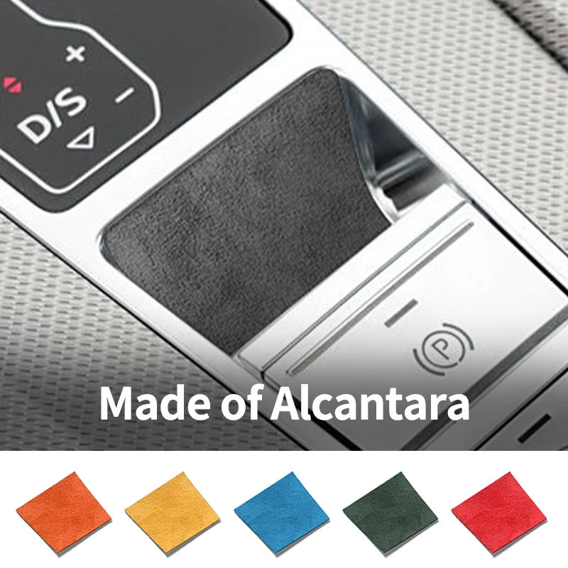 

For Audi A6 A6L A7 A7L(2019-2023) Sport Made of Alcantara Center Console Handbrake Button Knob Trim Sticker Interior Accessories
