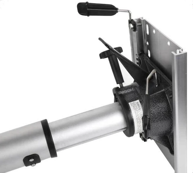 Hot Sale Anodized Aluminum Alloy Corrosion and Rust Prevention Pneumatic Adjustable Seat Base Silver 380-520mm Marine RV Fitting