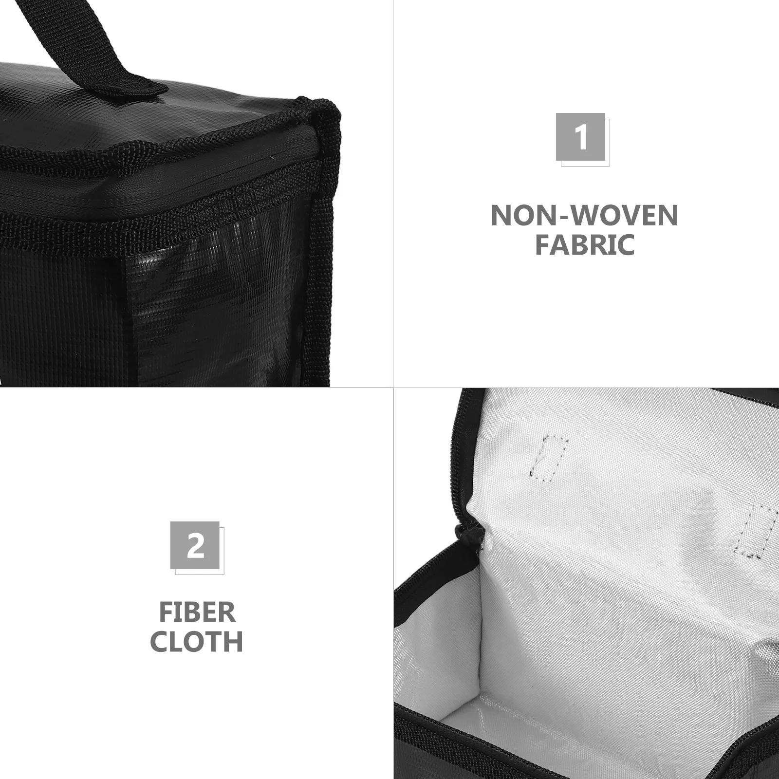 Explosionproof Fireproof Pouch Fire Retardant Safe Charging Storage Bag 7.3x4.3x3.3 Inch Lipo Battery Protector