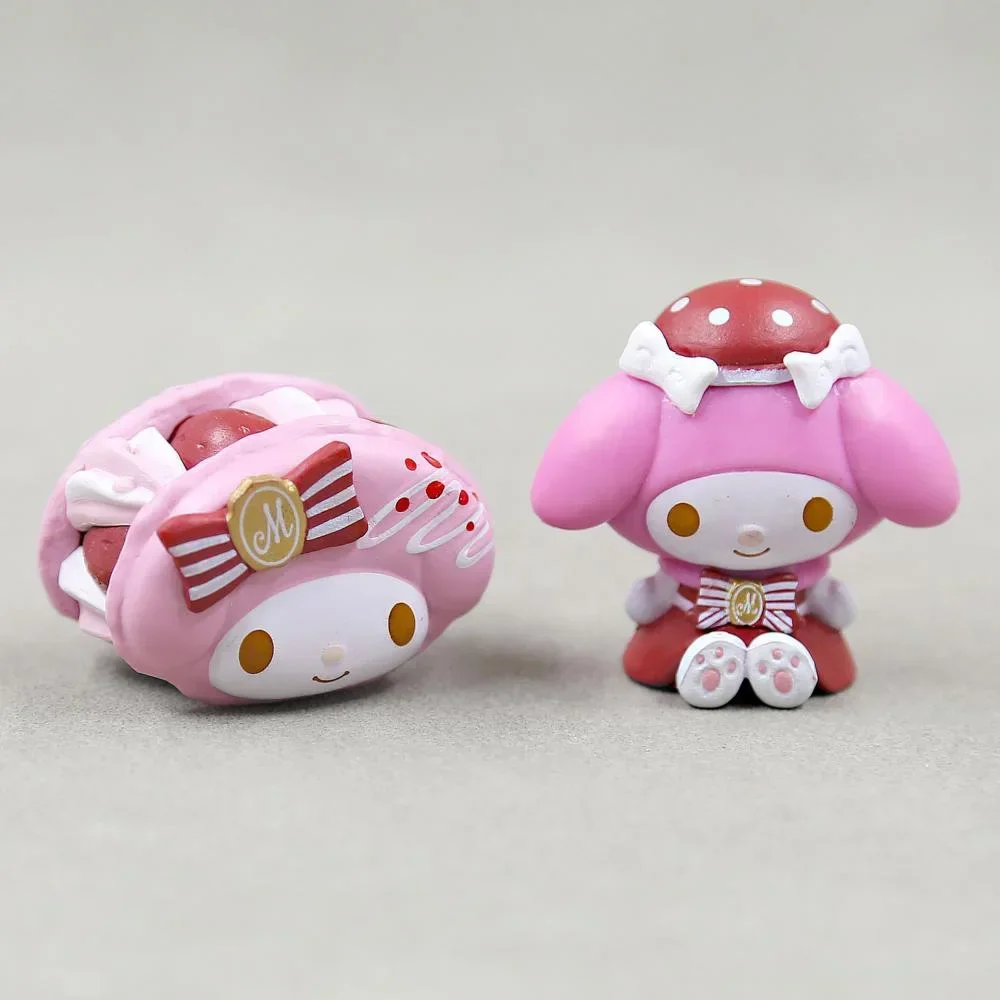 Pom Pom Purin My Melody Dessert Macaron Series Kuromi Cinnamoroll Figurines Collection Sanrio Decoration Figure Toys Girls Gifts