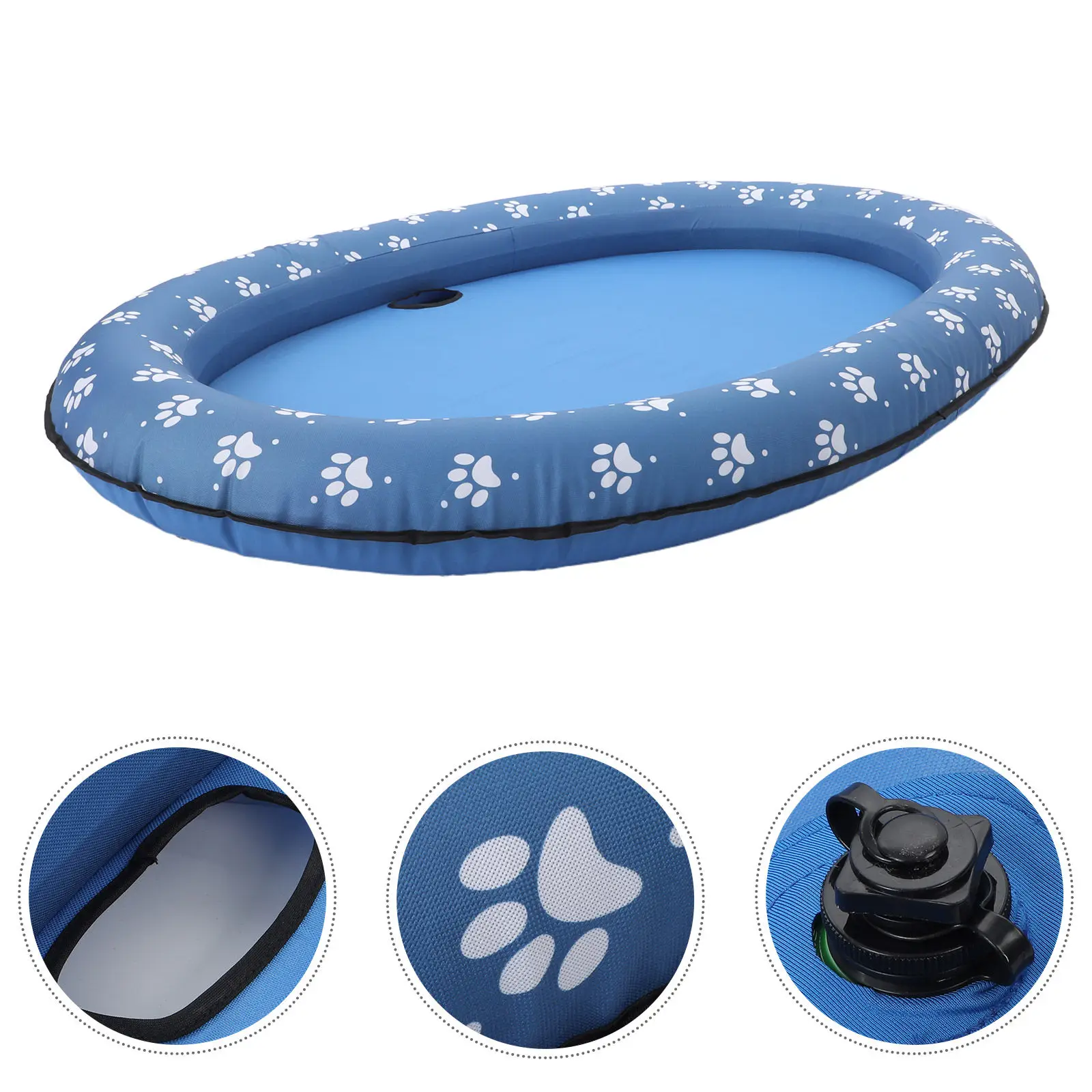 

1Pcs Foldable Pet Inflatable Swimming Pool Portable Outdoor Swim Pool Dogs Cats Floating Mat Blue Floating Mat