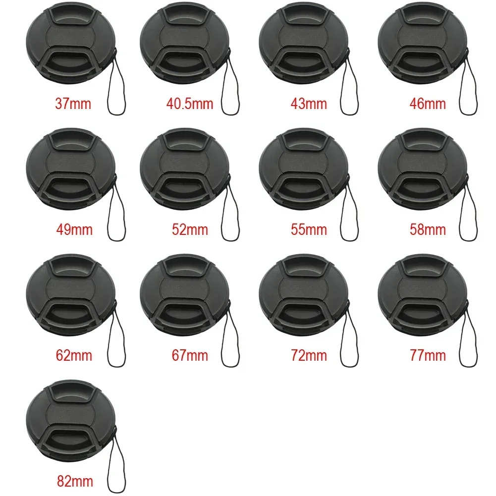 Wordless Camera Lens Cap Holder 49 52 55 58 62 67 72 77 82mm Lens Cover Dustproof Waterproof Camera Lens Protective Accessories