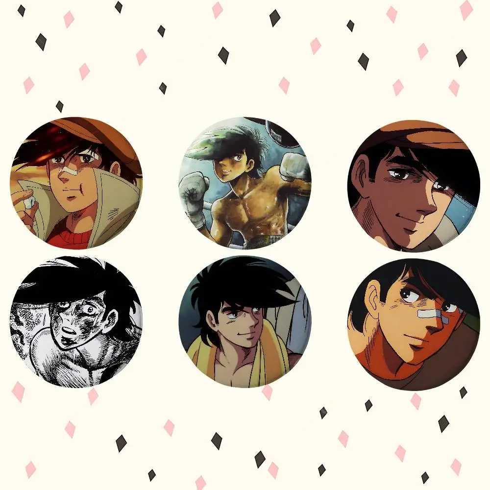 Broches redondos exquisitos de Anime A-Ashita No J-Joe, pines creativos para ropa, sombrero, mochila, accesorios de regalo