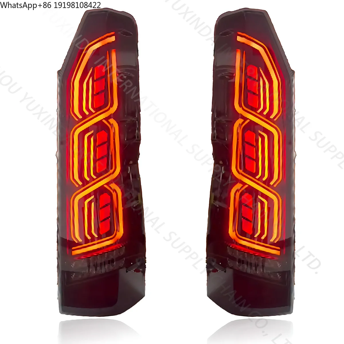 Car LED Taillights for Toyota Hiace 200 2005-2018 Hiace 300 2019-2024 Water Running Light 05-18 19-24 H200 H300 All New Commuter