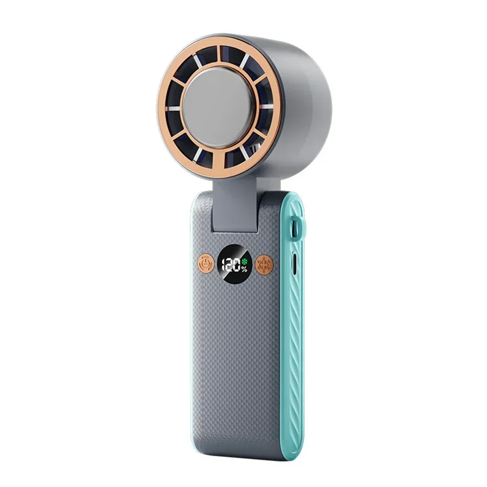 Handheld Fan Folding Cooling Fan 120 Speed Settings Battery Level Indicator Foldable Design Office Use Outdoor Use For Office