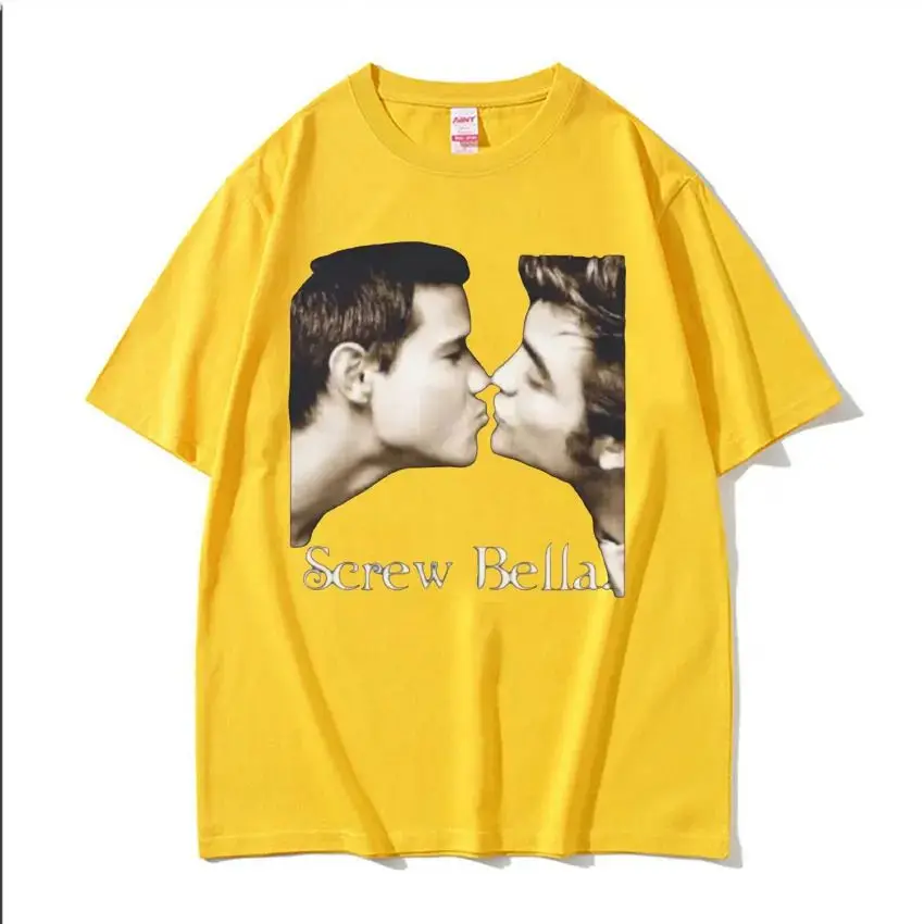 Twilight Funny Meme T-Shirts Screw Bella Retro T-Shirt Herren Damen Harajuku Mode Sommer Übergroße Y2k Streetwear Unisex – Detail 9