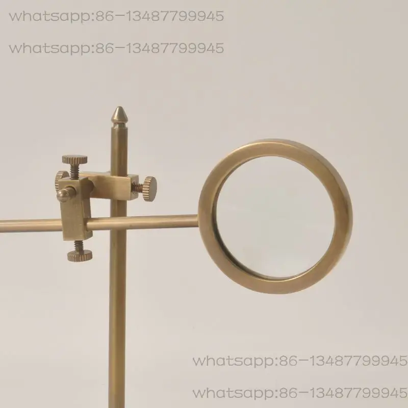 

India imported retro brass bracket rotation adjustment reading newspaper magnifying glass study jewelry ornament props