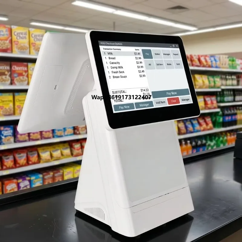 15.6 Inch Desktop POS Terminal Windows I5 10th Gen 4GB 64GB 10 Point Touch Screen Bluetooth Wi-Fi NFC USB Retail Checkout