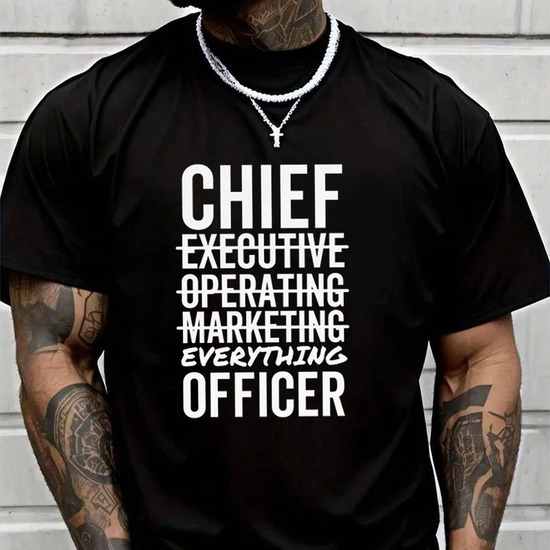 

Summer Chief Executive Operating Marketing Everything Officer T-Shirt Men Women Loose Quick Drying Short Sleeved Sports TShirt