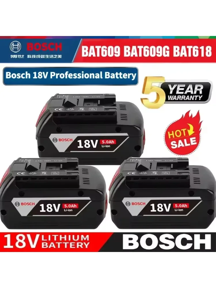 Original Bosch 18V 5,0 Ah BAT609 Für Bosch 18V Professionelle 18V Li-Ion Akku GBA18V GSR18V BAT618 BAT619 Bohren Werkzeug batterie