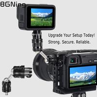 Dual Ball Head Damping Adjustable Mount Adapter w 1/4 Screw for Gopro Here 13 12 for Insta360 for DJI Osmo Action Cameras Holder