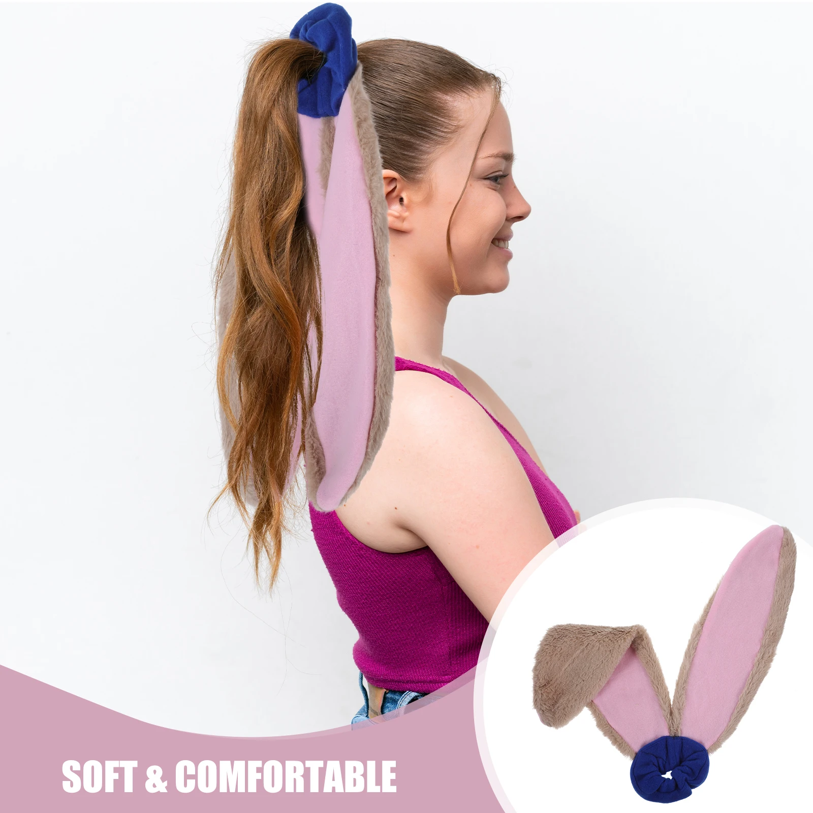 ウサギの耳カチューシャ 延長されたウサギの耳ヘッドドレス 女性用 イースターコスプレパーティーコスチュームアクセサリー