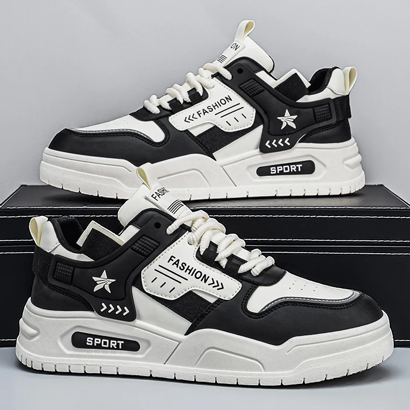 

Men's thick-sole casual shoes Four seasons new soft-sole anti-slip comfort outdoor walking shoes fashion flat sports board shoes