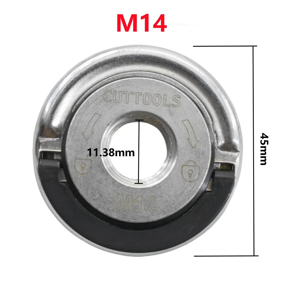 M14 M10 5/8-11 Winkelschleifer Schnellspanner Selbstsichernder Schleifer Pressplatte Flanschmutter Power Chuck