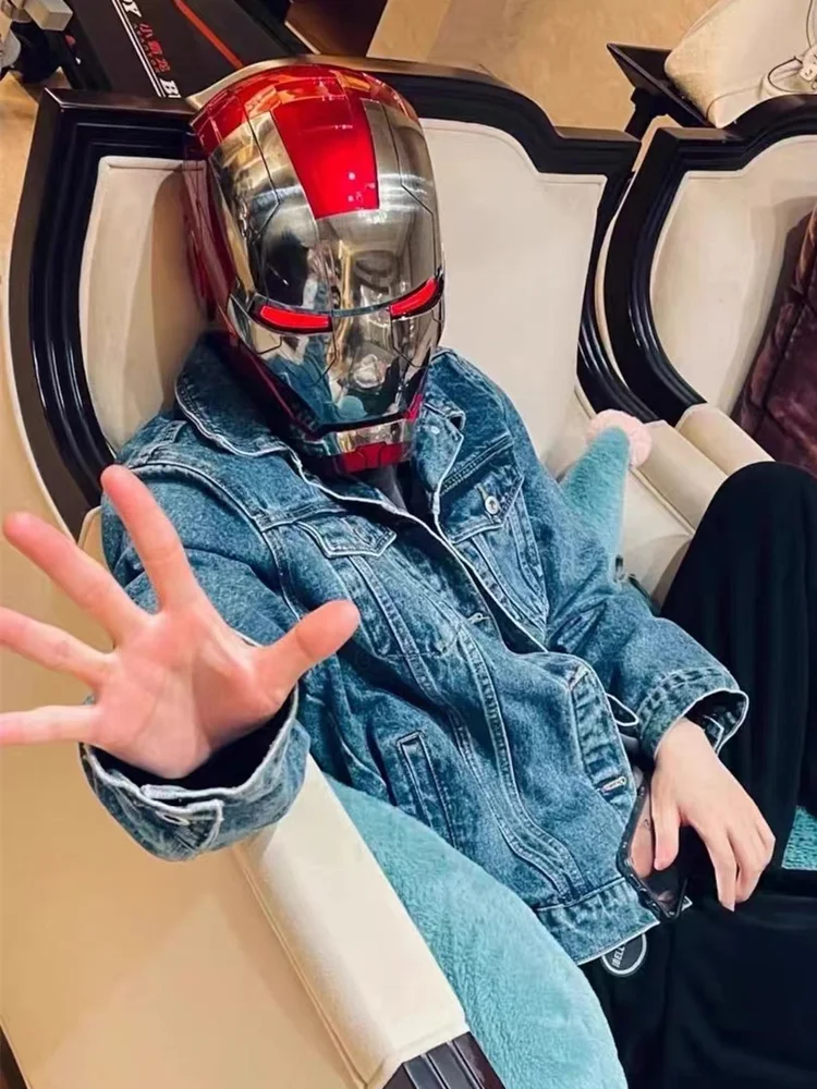 Marvel AutoKing Iron Man Mk5 Cosplay Helm 1:1 Schaal Draagbaar Model Speelgoed Met Spraakbesturing En Verlichting Voor Volwassenen Kerstcadeaus - afbeelding 2