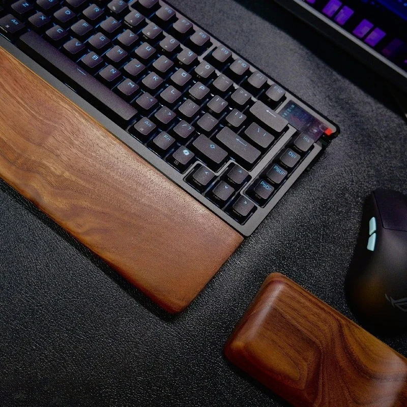 Black Walnut Keyboard Holder, Wrist Holder, Mechanical Keyboard Wooden Wrist Pad