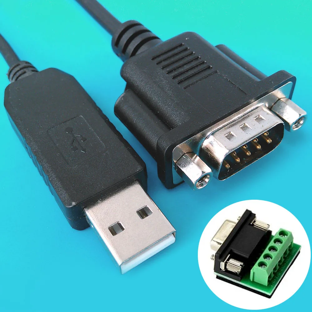 FTDI USB Serial RS485 DB9 Male for Batteries Inverter PLC Controller Program Cable UT 890A