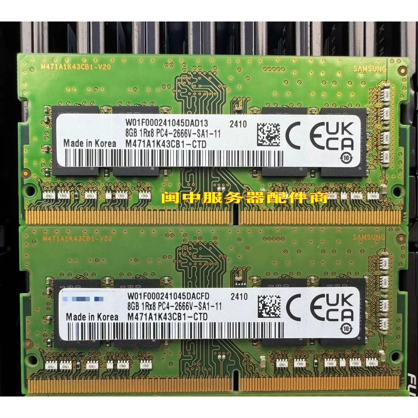 

For Samsung 8G DDR4 1RX8 PC4-2666V M471A1K43CB1-CTD notebook memory stick