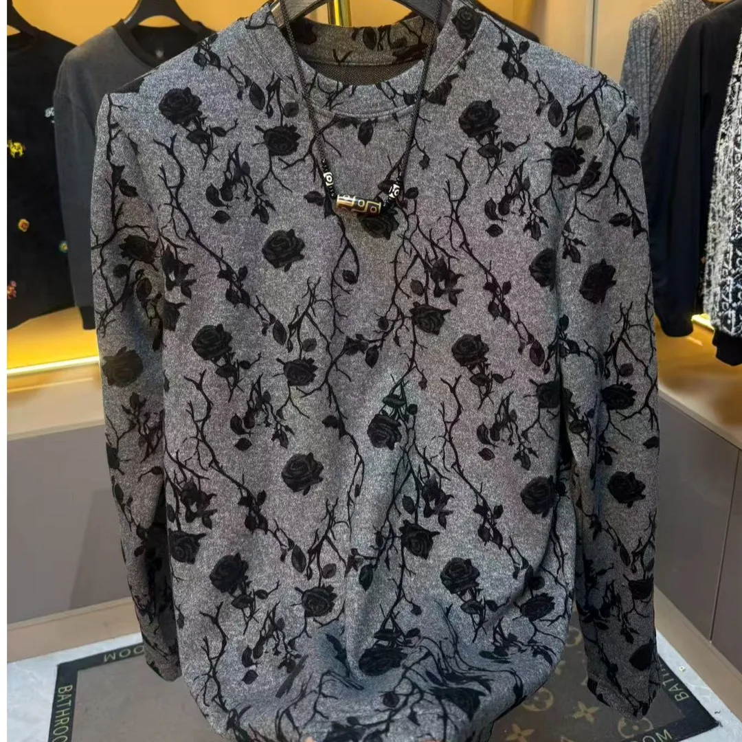 

Casual Sle Long Sve round Ne T-irt Men's Faionable Versatile Luxury Lightweight Young Adult All-Seasons Color