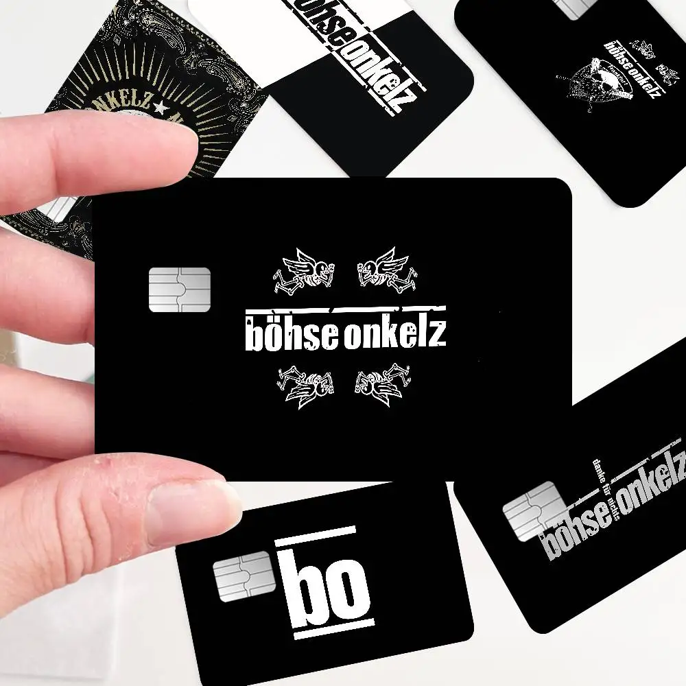 B-Bohse O-Onkelz Band Cartoon Credit Card Skin Stickers For Bank Card Bus Metro Card Sticker Waterproof Women Gift