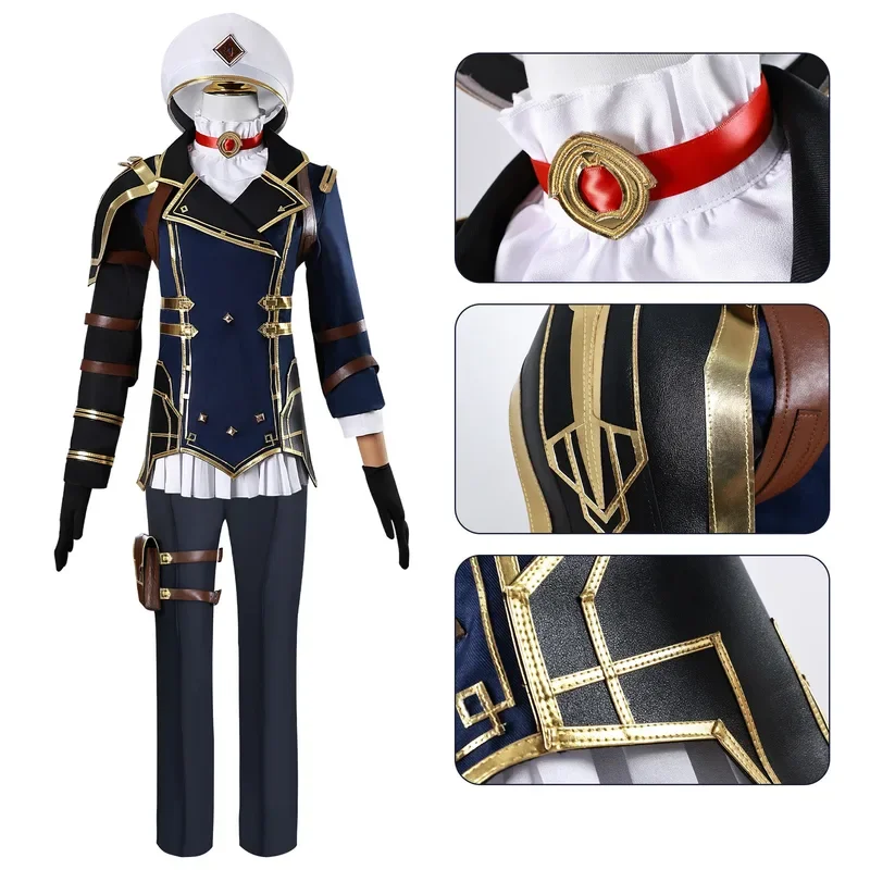 ZA01 Disponibile Arcane Caitlyn Kiramman Costume Cosplay Anime LOL Arcane Vi Cosplay Uniforme Abiti Vestito di Carnevale Halloween CoZa0 @