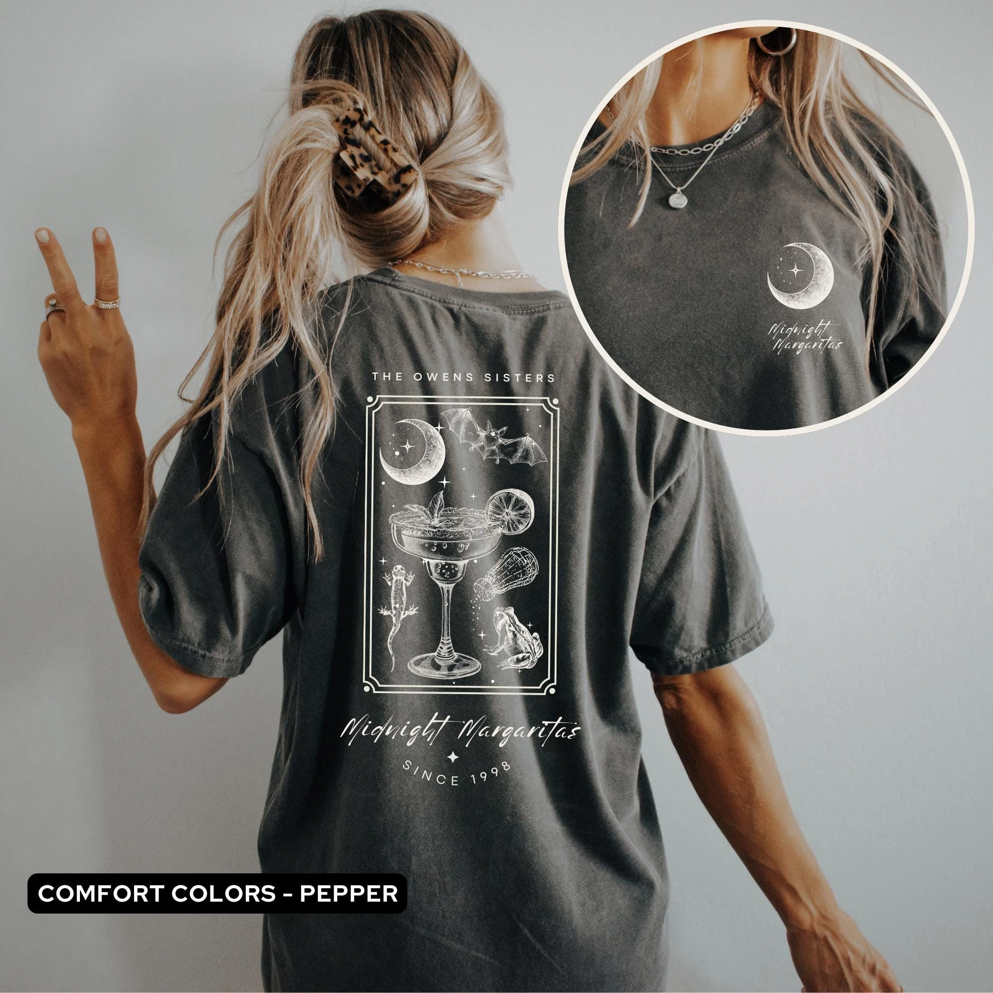 Midnight Margarita Magic Shirt, Weird Halloween Shirt, Millennium Retro Halloween Aesthetic Shirt, Basic Witch Shirt