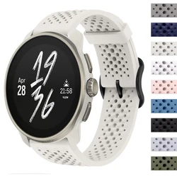 22mm Silicone Watch Strap For SUUNTO 9 PEAK PRO DLC / 5 PEAK Wristbands For SUUNTO RACE S/OCEAN/VERTICAL  Sports Breathable Band