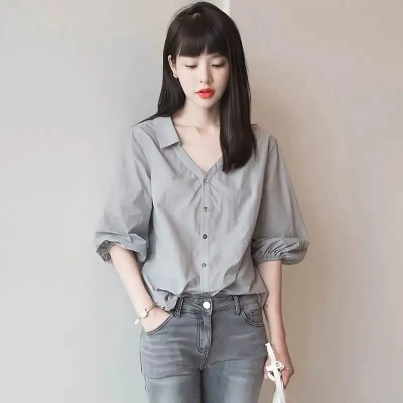 

Short Sleeve Shirts Womens Linen Patchwork Pintuck Cropped Shirt Casual Social Cottagecore Artistic Relaxed Student Youthful