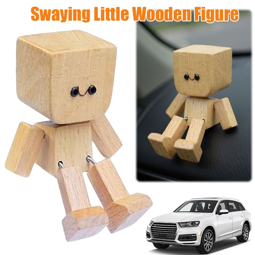 

Качающаяся деревянная фигура с пружинными руками, ножки, крошечный трясущий человек, подарок, деревянный блок, приборная панель автомобиля, воздуховыпускное отверстие, диффузор аромата