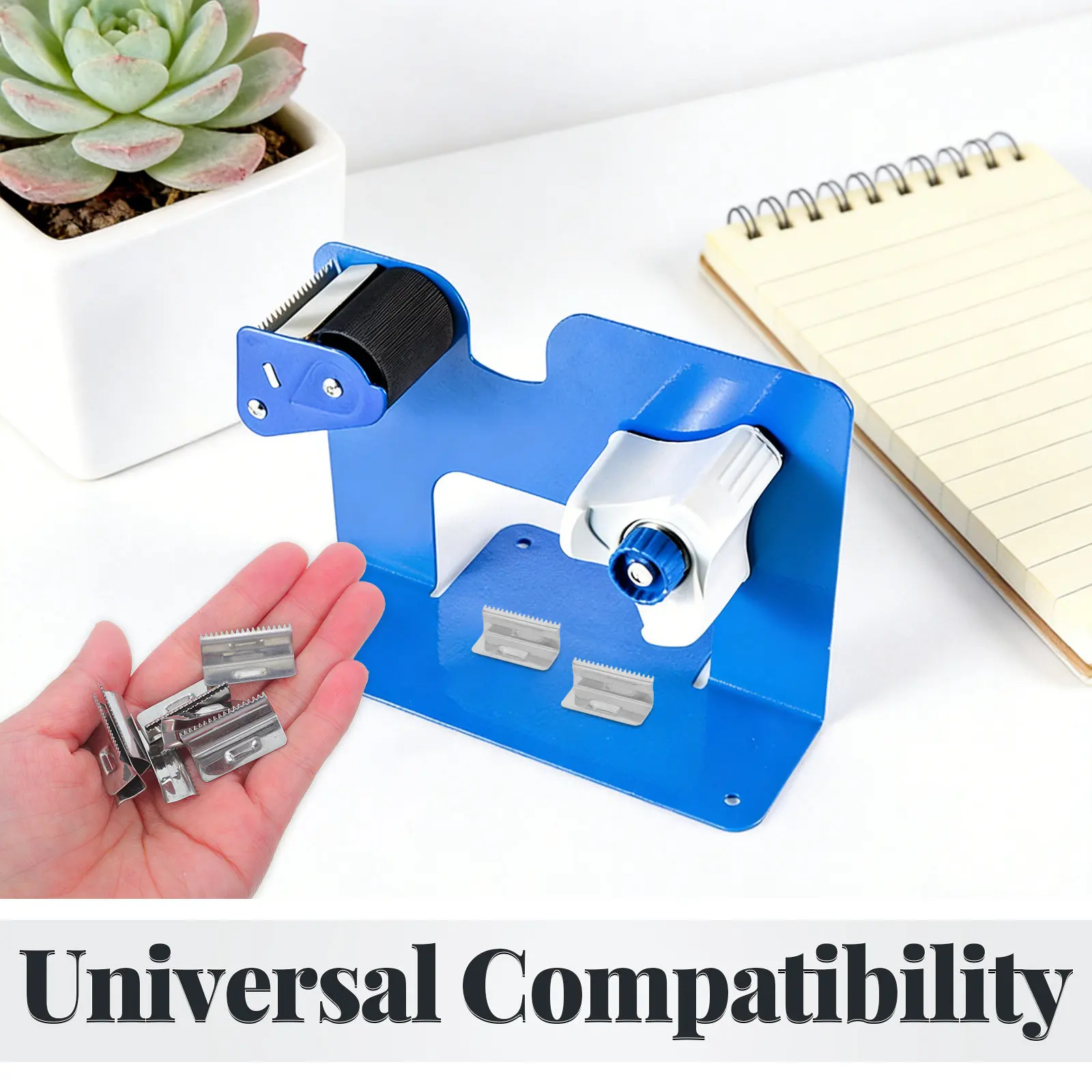 10Pcs Tape Dispenser Blade Cutter Replacement Heavy Duty Metal Cutting Blades for Office Commercial Adhesive Tape Dispenser - view 6