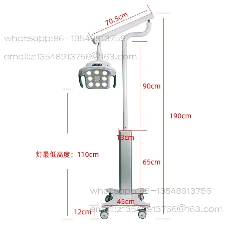 

Стоматологический мобильный вертикальный светильник для полости рта, напольный стоматологический стул, хирургический бестеневой светильник, светодиодный