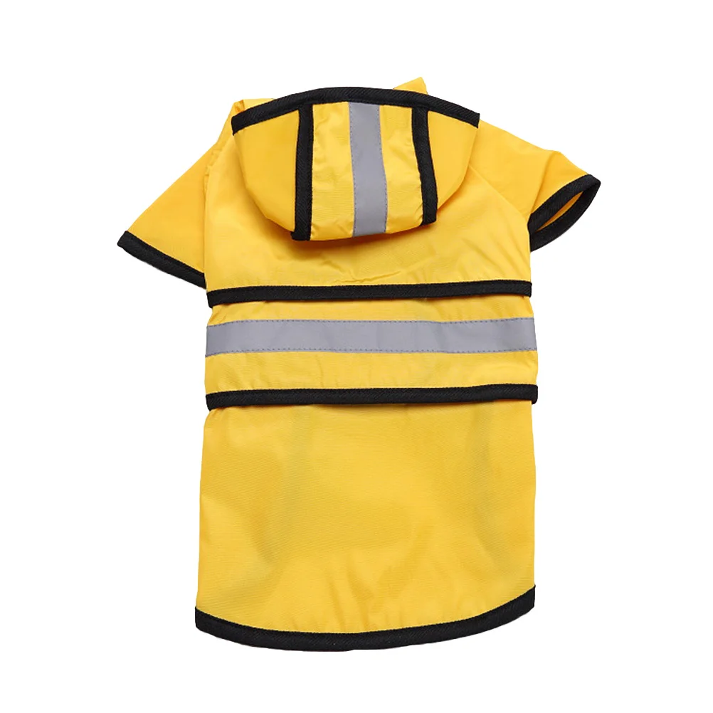 

Pet Dog Reflective Raincoat Waterproof Hooded Jumpsuit Delicate Stitches 2xl Yellow for Spring Summer Pet Reflective Raincoat