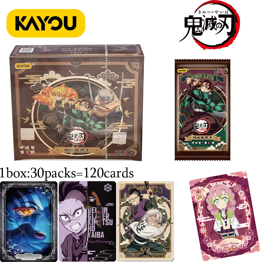 2026 KAYOU Original Demon Slayer Karten-Sammelset „Dawn Bag“ CCG TCG Karten Animation Cartoon Spiel Sammelkarten Peripherie-Spielzeug