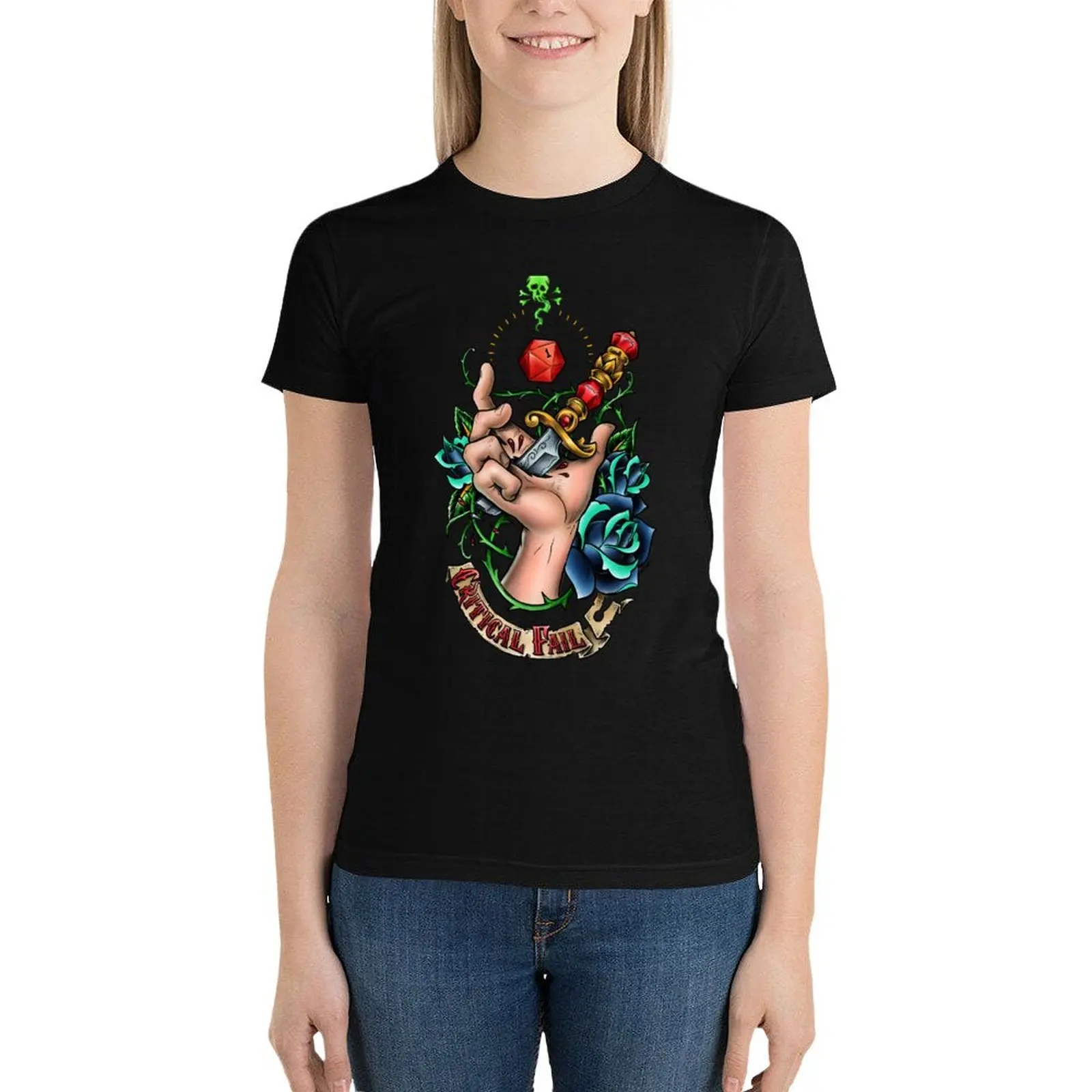 

Critical Fail T-Shirt graphics cute tops tees funny t shirts for Women graphic