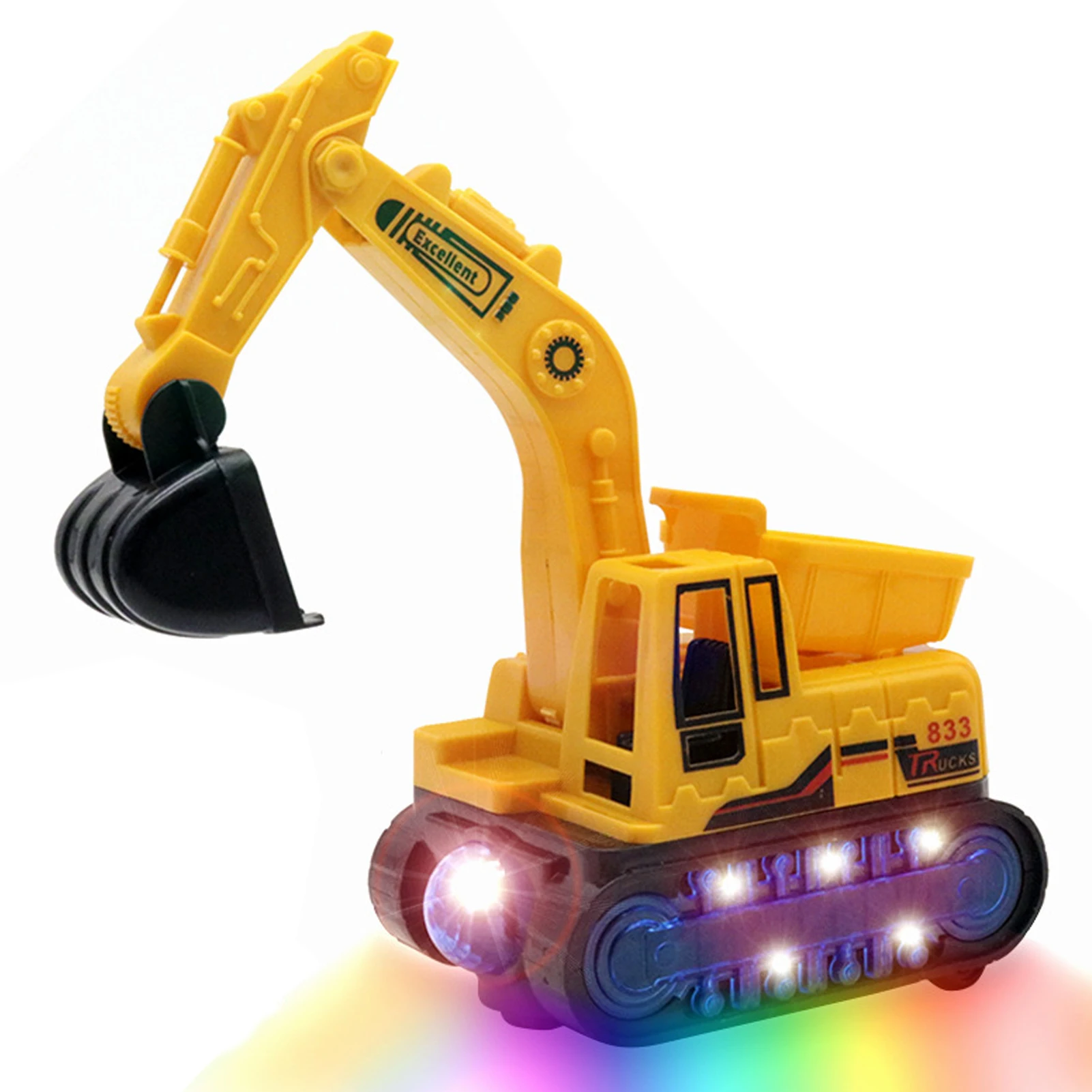 

Electric Excavator Digger Toy Luminous Music Universal Excavator Engineering Coupler Machine Engineering Vehicle For Boys Gift