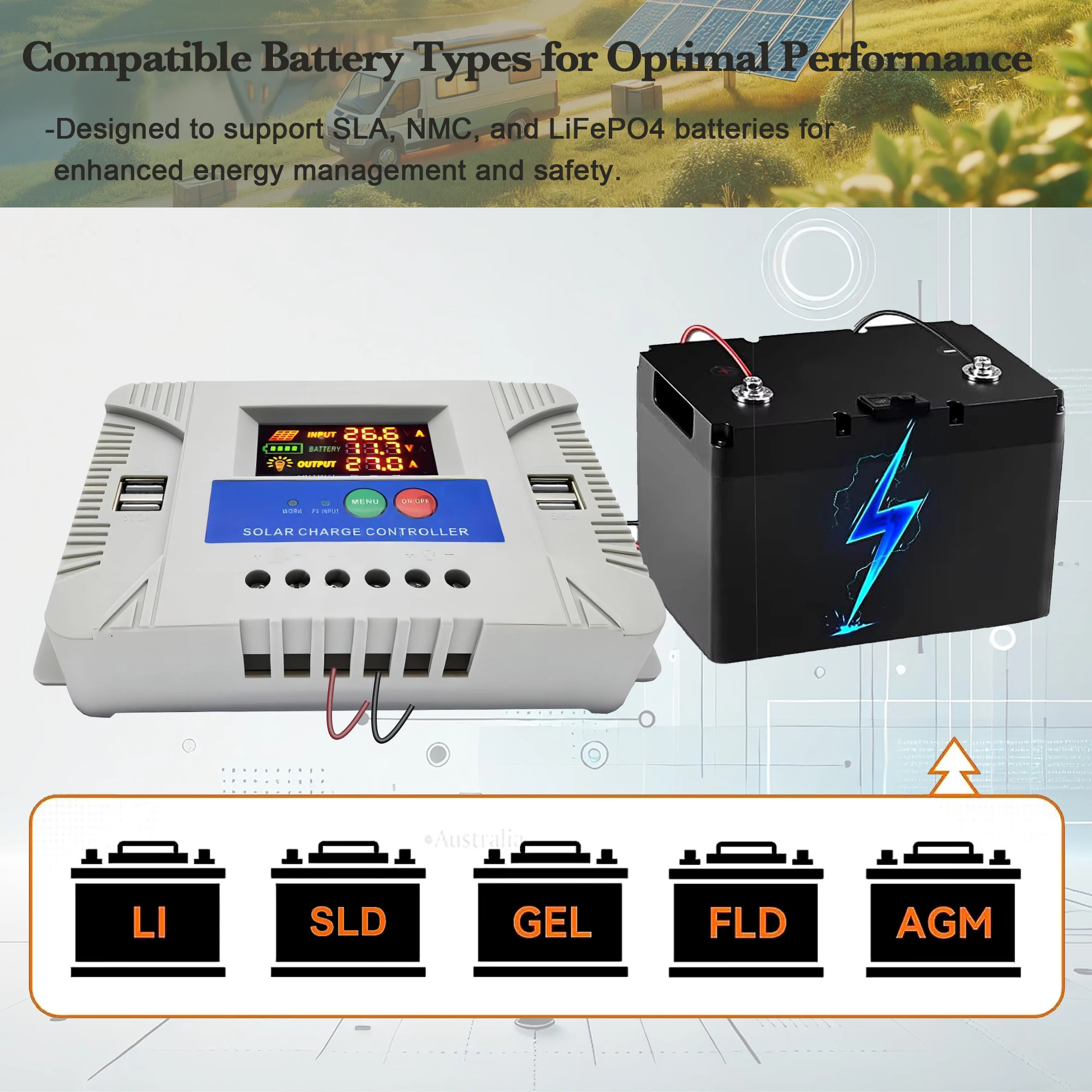 30A Smart Solar Charge Control - Pwm Charge Controller recension och pris