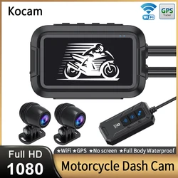 No Screen Full Body Waterproof Motorcycle Camera Recorder Front & Rear Dual 1080P Full HD WiFi GPS Motorcycle DVR Dash Cam Box