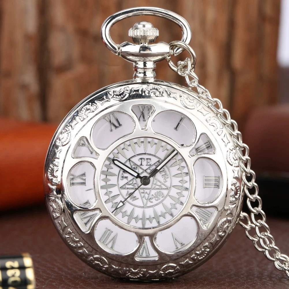

New Fashion Luxury Pocket Watch For Men Roman Watches Women Hollow Quartz Watch Students Couple Personality Trend Pocket Watch