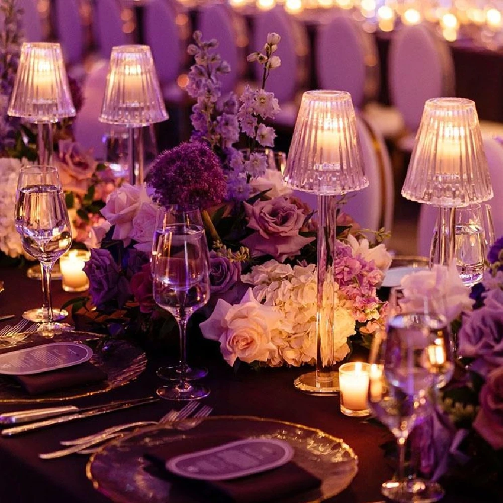 10pcs 50-90cm Acrylic Transparent Trumpet-Style Wedding Decorative Vase Table centerpieces Ornament
