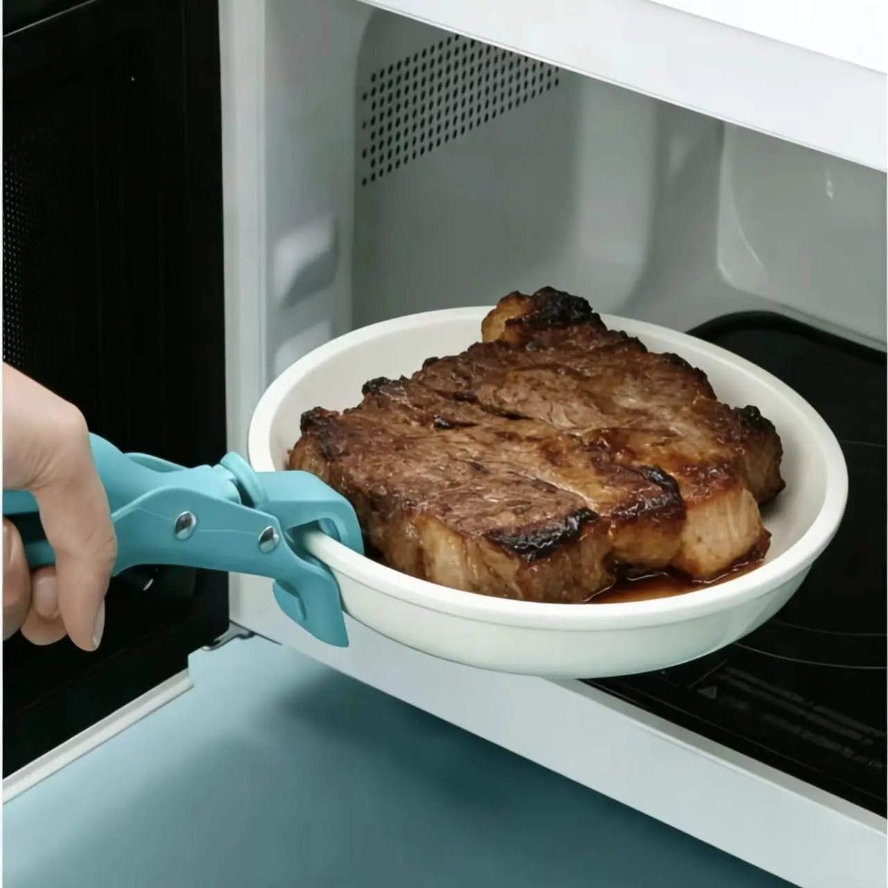 Multi-Purpose Anti-Scald Bowl Clips Solid Color Silicone Kitchen Heat Resistant Holder Clips Home Cooking Tools