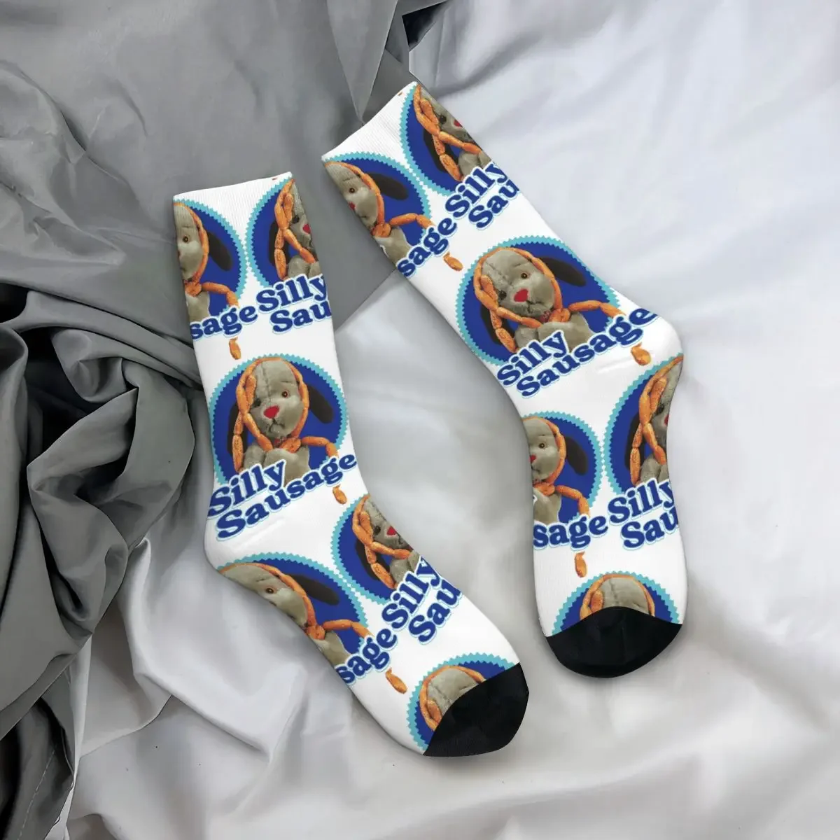 

All Seasons Crew Stockings Sooty Sweep Silly Sausage Socks Funny Long Socks for Men Women Valentine's Day Gifts